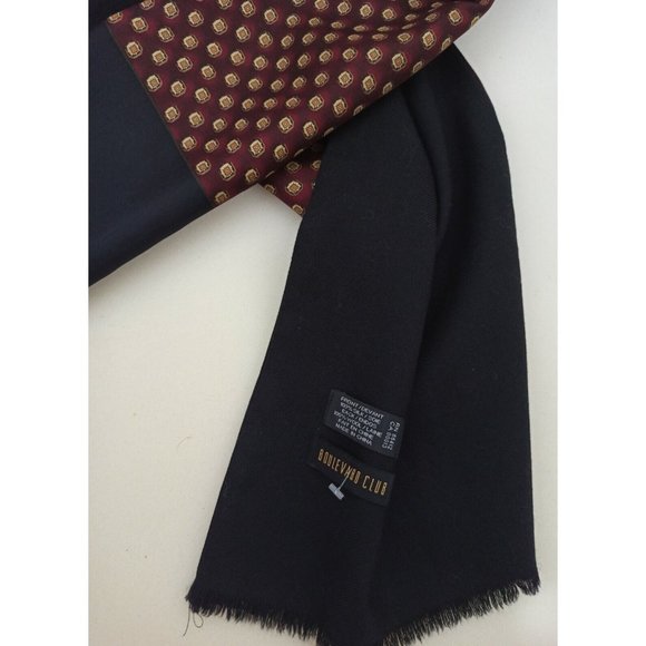 🆕BOULEVARD CLUB Bordeaux Double Side Scaf Silk Wool 58"/ 11” NWOT - Picture 3 of 3